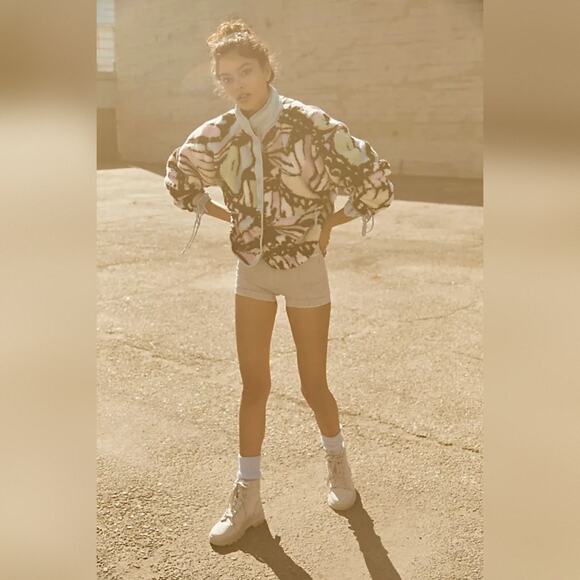 FP Movement - Free People Hit The Slopes Printed Fleece Jacket - Butterfly - M - Picture 2 of 12